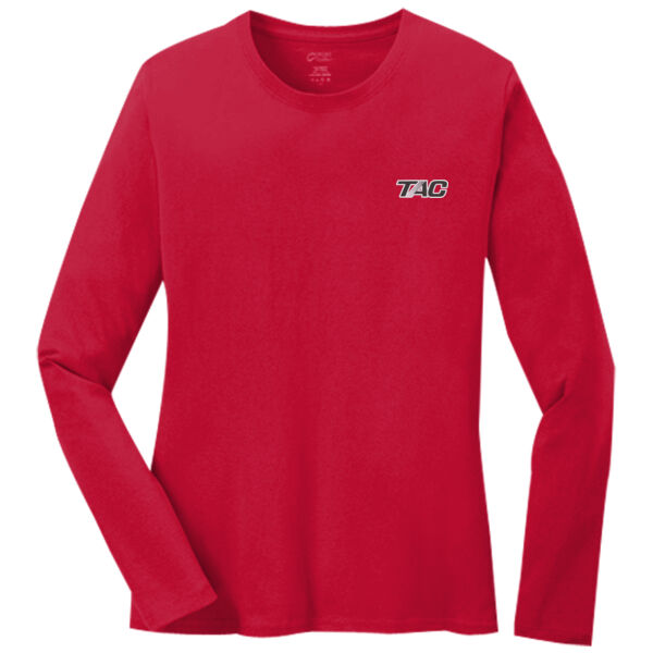 Port & Co™ Women's Long Sleeve Core Cotton Tee Thumbnail