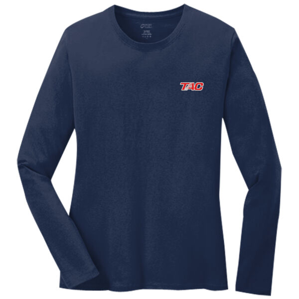 Port & Co™ Women's Long Sleeve Core Cotton Tee Thumbnail